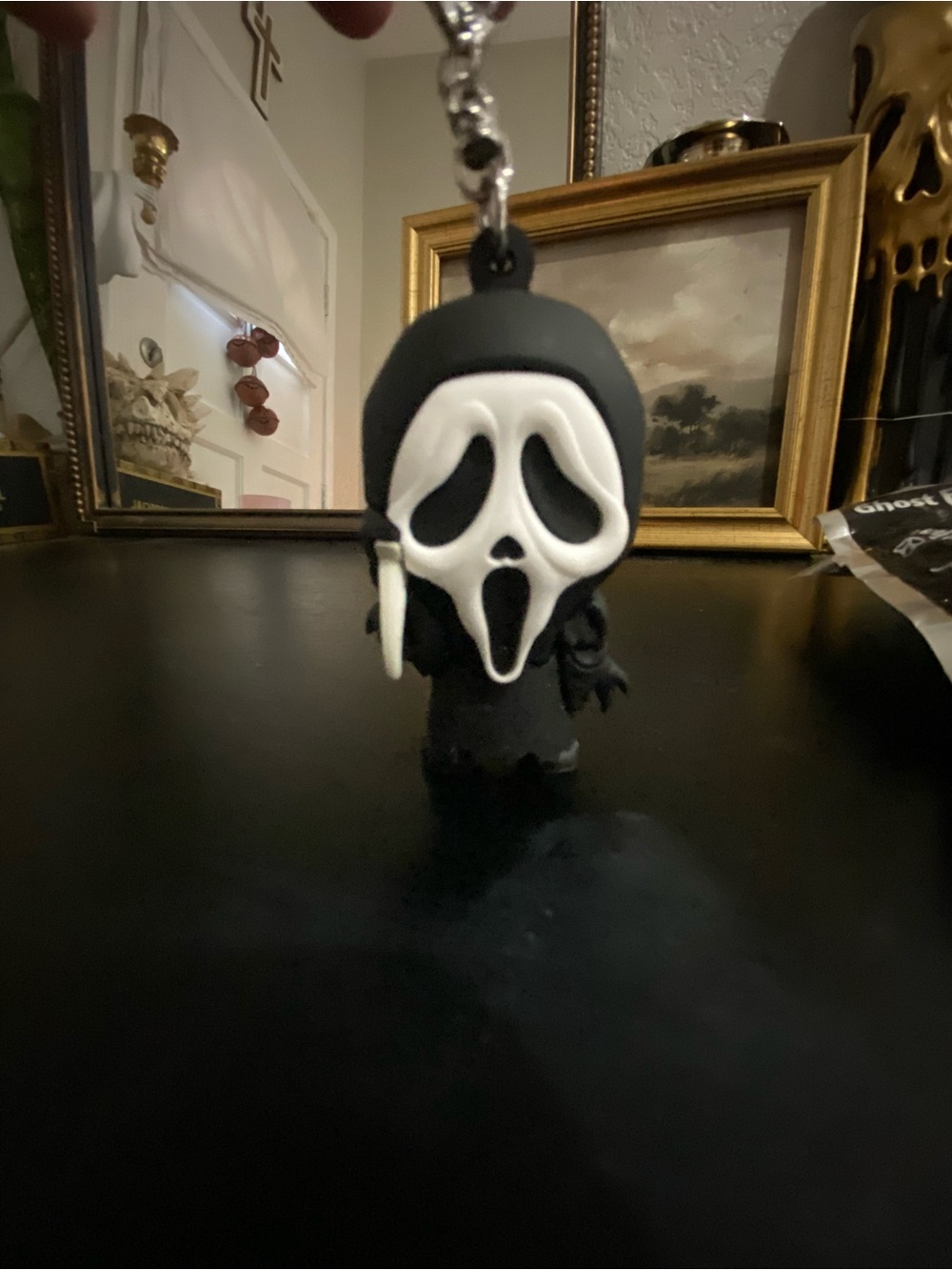 Black Scream Mask- Ghost Face Keychain